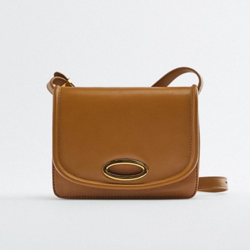 COPY - ZARA NWT 100% LEATHER CROSSBODY BAG BROWN